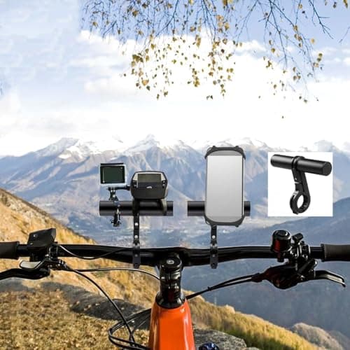 Wxinsheng 2 Pcs Aluminum Alloy Handlebar Extender Extension,for Bike,Bicycle Motorcycle,Long Cross Bar,Fits Handlebars,Lights,GPS,Phone Holder Accessories — view 5