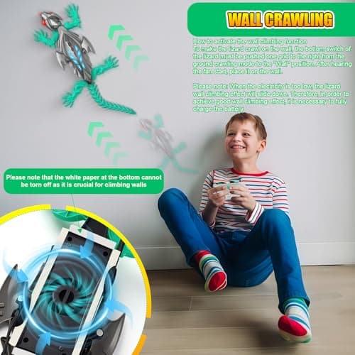 Shayson Wall Crawler Gecko, Floor Ceiling Crawling lizard toys for Kids — view 2
