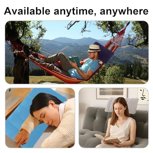 4 Pcs Inflatable Pillow, Flocked Blow Up Pillows for Camping — view 5