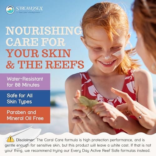 STREAM2SEA Coral Care - Reef Safe Sunscreen SPF 30 Travel Size - First Reef-Approved Natural Mineral Sunblock Boosts Coral Growth Water-Resistant, Non-Toxic, Biodegradable, Eco-Friendly - 75 ml — view 4