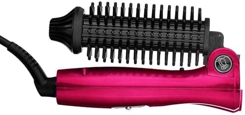 Foldable Travel Hair Curler Brush – Dual Voltage 100-240V Styling Tool with UK Plug, Compact Hot Brush for Short Hair, Quick Heat-Up, Easy to Use & Travel-Friendly — view 3