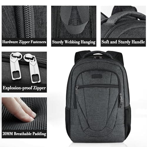 BIKROD Laptop Backpack, School Backpack for Boys Water Resistant School Bag, Business Anti Theft Durable Laptop Bag, Gifts — view 3