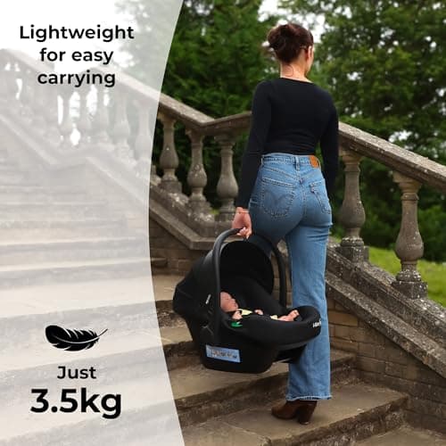 My Babiie MBCS02 SE i-Size Baby Car Seat - 40-87cm (Birth to 15 Months Approx.), R129, Group 0+, Lightweight Infant Carrier, Large Canopy, Newborn Insert, Adjustable Headrest - Black SE — view 3