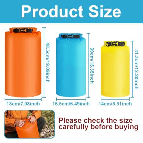 HLIWS 3Pcs Waterproof Dry Bag,Suitable for Outdoor Activities — view 2