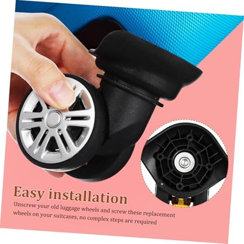 DEARMAMY 4pcs Universal Swivel Caster Wheels Replacement Set for Luggage Suitcase Repair Kit with Sturdy Suitcase Wheels for Travel Trolley Bag Maintenance — view 3