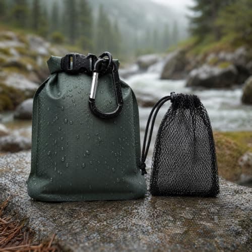 Kemay Travel Soap Bag, Waterproof Leakproof Soap Travel Case, Quick Drying Soap Bar Bag Portable Soap Holder with Lathering Mesh Bag and Carabiner for Camping, Gym, Outdoor — view 4