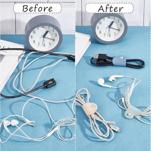 Whispern Cloud 10 Pack Heart Shape PU Leather Cable Organisers — view 3
