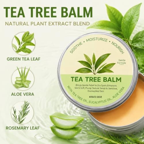 Tea Tree Oil Body Balm With Aloe Vera And Eucalyptus, 60 g, 1 Piece — view 3