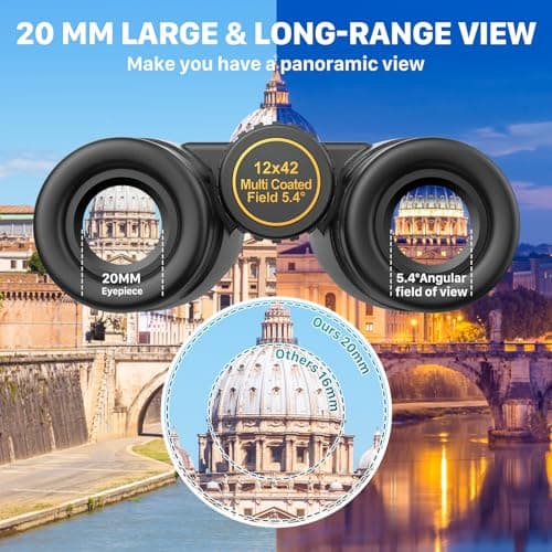 Kylietech High Power 12x42 Binoculars for Adults Fogproof & Waterproof — view 3