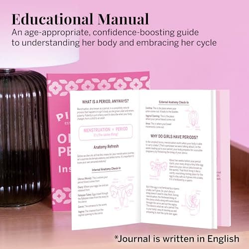 Pixie First Period Kit for Girls 9-12 - Best Organic Cotton Teen Pads with Wings - Period Tracking Bracelet & Discreet Crossbody Bag - On-the-Go Tween Starter Kit & Feminine Care Hygiene Essentials — view 6