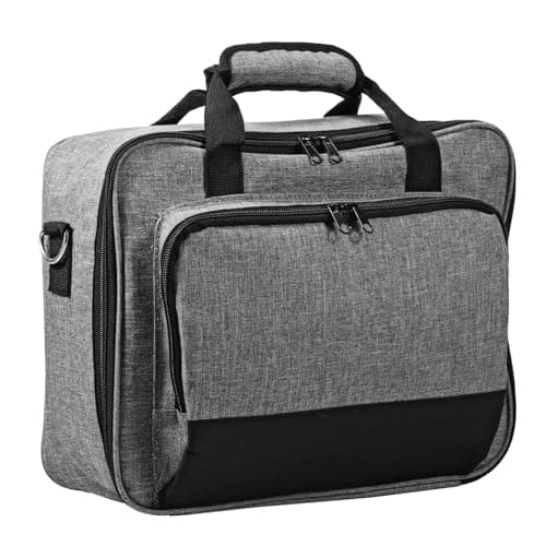 Ghshanog Projector Carrying Case, Projector Carrying Bag with Accessories Storage Pockets & Adjustable Shoulder Straps,Portable Projectors Bag Compatible Most Mini Projectors