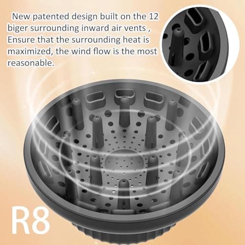 Universal Hair Diffuser - Quick Dry Hair Dryer Diffuser Attachment | Universal HairSDryer Difuser Attachment Quick Dry Styling Tool For Frizz Control, Waves, Curls, Travel, Home Salon & Beauty Routin — view 5