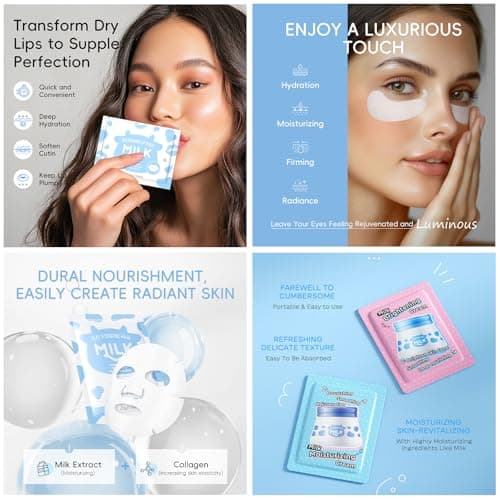 Milk Skin Care Sets & Kits - Teenage Girls Gifts - Milk Skincare Set for Teen Skincare - Gifts For Women - Travel Skincare Set Daily Face Care - Deep Hydrating Smoothing 23PCS — view 2