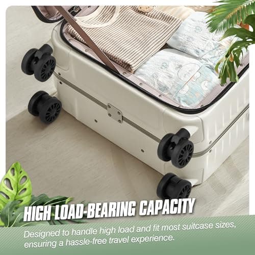 Vivikivi 2 Pcs Suitcase Wheels Replacement 55mm Luggage Wheels, LN-3 — view 5