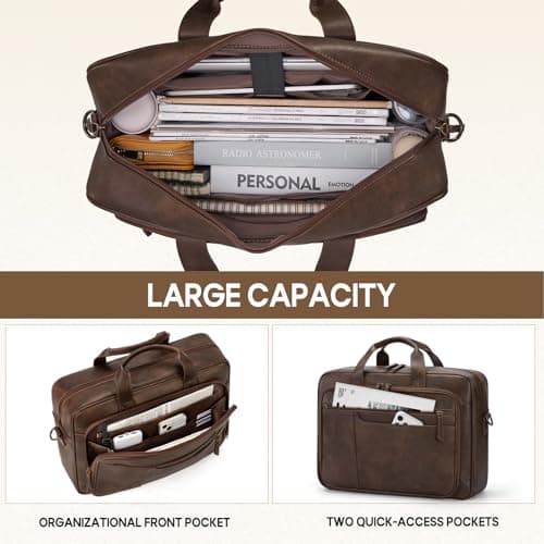 RAINSMORE Messenger Bags for Men 16 Inch Waterproof Laptop Bag — view 3
