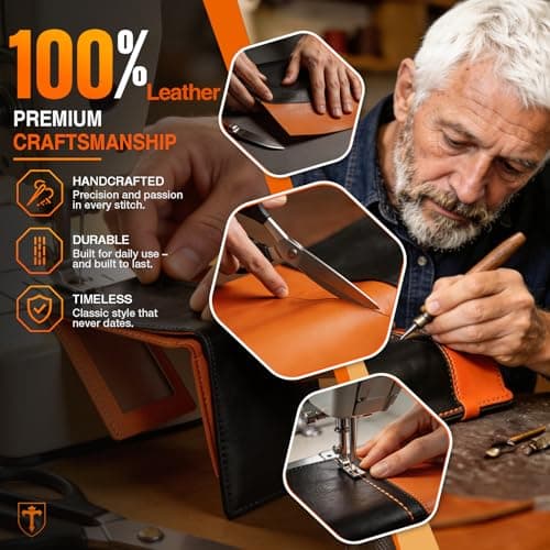 TEEHON RFID Blocking Mens Wallets – Slim Genuine Leather Wallets for Men UK — view 3
