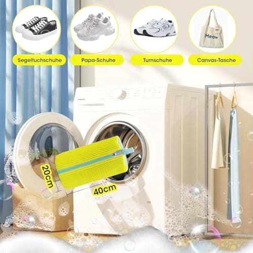 2Pcs Shoe Washing Bags for Machine-40x20cm Laundry Bag with Secure Zipper — view 2