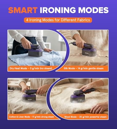 Rolipo Travel Steamer, Portable Clothes Steamer, 20s Heat-Up, 4 Modes — view 4