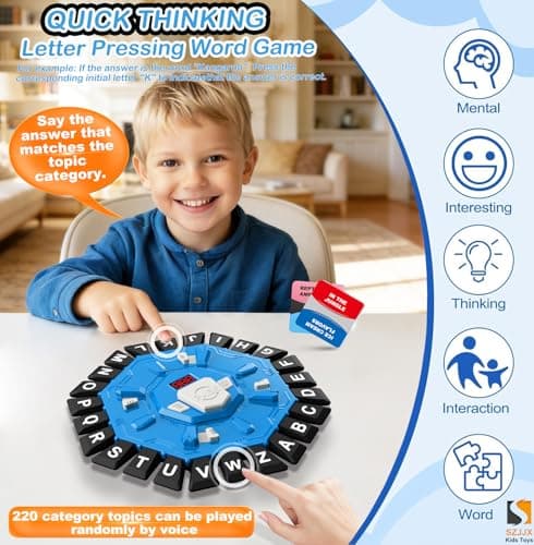 Word Game,Family Board Games with 2 Modes,220 Topics,Fast-Paced Letter Game — view 2