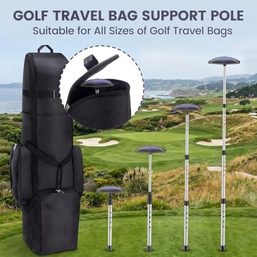 Golf Travel Bag Support Pole - 55" Adjustable Aluminum Club Protector & Stiff Arm for Maximum Protection — view 6