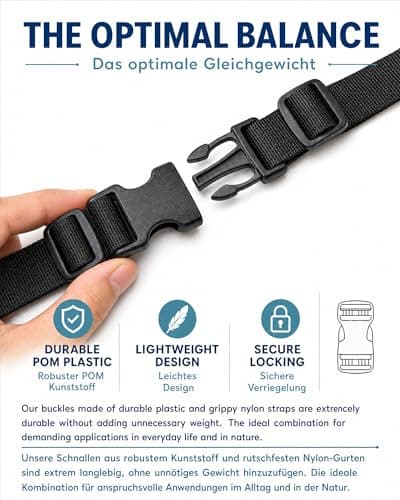 Lammcou Buckle Set Backpack Buckles Plastic POM Quick Release Adjustable, Replacement Strap Buckle for Camping DIY Repair 20mm 25mm 32mm 38mm 50mm (25mm) — view 5