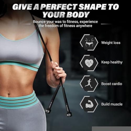 KK Skipping Rope PVC– Jump Rope Lightweight, Durable & Adjustable for All Fitness Levels – Ideal for Home Workouts, Boxing, Cardio & Weight Loss, Set- Black, Pink, Purple — view 6