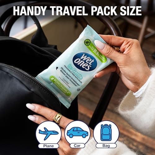 Wet Ones Be Gentle - Antibacterial Biodegradable Hand Wipes -144 Wipes — view 5
