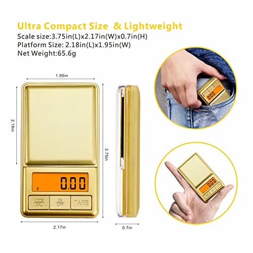 UNIWEIGH Mini Pocket Scale 100g/0.01g, Digital Gram Scale with Cover — view 5