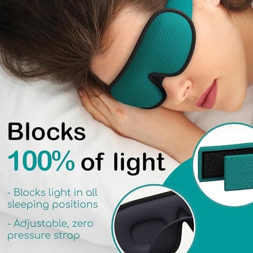 Medi Grade Cotton Eye Mask for Sleeping, 3D Memory Foam Blackout Sleep Mask — view 3