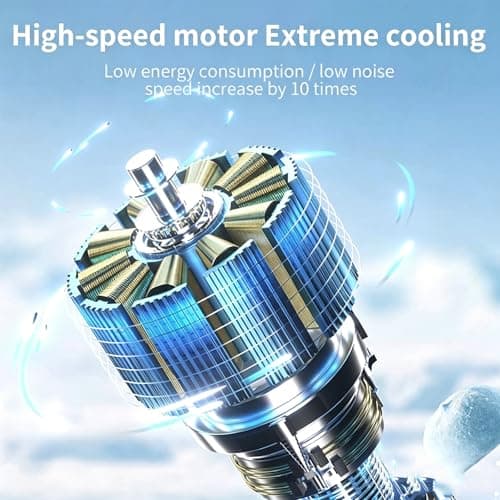 LYMYBETY Portable Handheld Fan, High-Speed Turbo Mini Fan with 4000mAh Battery LED Display, 100 Adjustable Speed, USB Rechargeable Foldable Personal Fan for Home Office Travel Outdoor (Pink, K801) — view 4