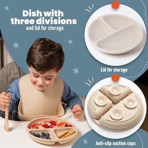 Baby Weaning Set - Silicone Baby Feeding Set with Bag for Travel or Storage at Home - Baby Fruit Feeder and Baby Bottle with Spoon Included — view 2