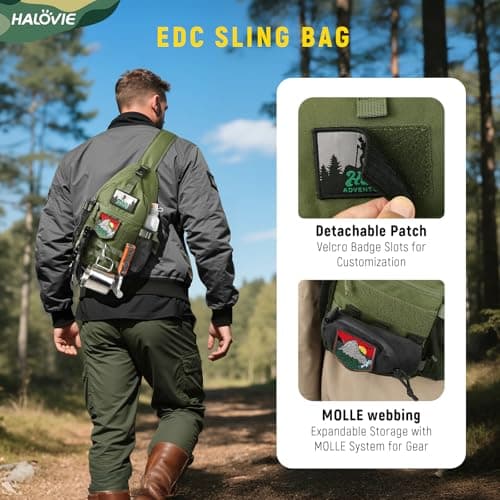 HALOVIE Sling Bags for Men, Anti Theft Crossbody Bag — view 2