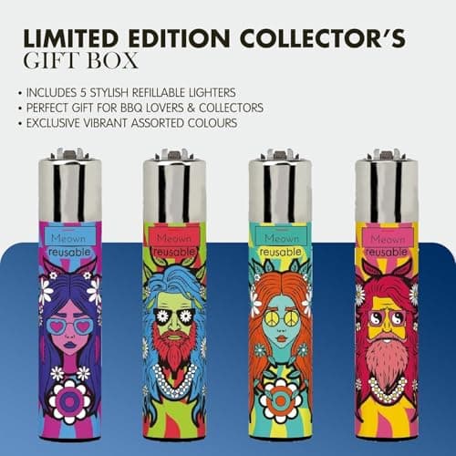 MEOWN Original Mix Lighter Collection – Limited Edition, Refillable Lighters with Replaceable Flint, Durable Design & Assorted Colours – Multipurpose for Home, Camping, BBQ & Gifts (5) — view 4