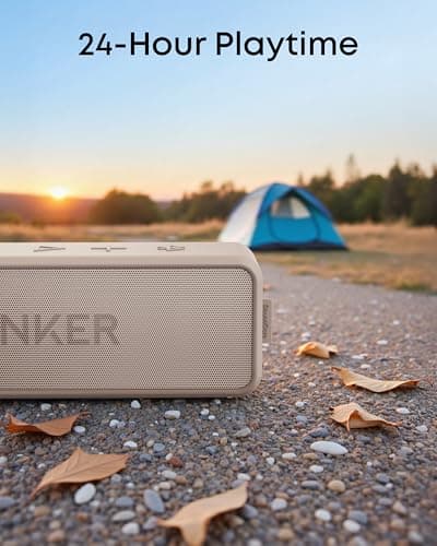 Anker soundcore 2 Portable Bluetooth Speaker, 12W Stereo, Pink and Brown — view 3