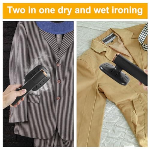 Travel Iron Steam Mini Portable Iron 180°rotatable Handheld Garment Mini Electric Iron Foldable Steamer Iron 20s Fast Heat up Micro Steamer Iron Support Dry and Wet Ironing for Home Office Travel — view 4