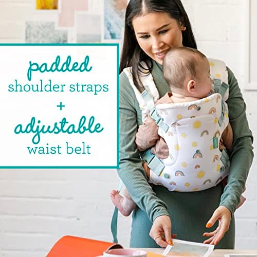 Infantino Flip Advanced 4-in-1 Baby Carrier - Ergonomic, Convertible, Face-in and Face-Out Front and Back Baby Carrier for Newborn to Toddler 3,6-14,5kg, Rainbow — view 6