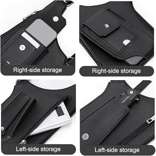 QCHAOLI Sentinel Bag,Anti Theft Multi Pocket Shoulder Pouch,Anti Theft Bag For Men,Adjustable Hidden Underarm Shoulder Bags(Black) — view 3