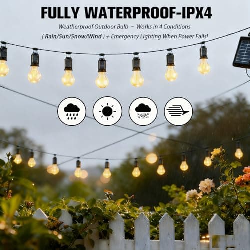 Solar Camping Light 4-Pack, Rechargeable Tent Lamp with Hook, Vintage Outdoor Design for football Field, Garden, Patio — view 4
