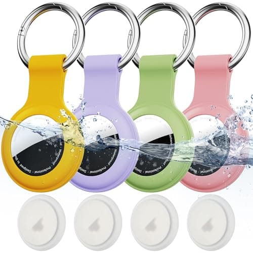 For AirTag Holder,4-Pack IPX8 Waterproof Case for Apple AirTag 1st & 2nd