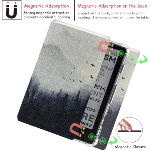 Case for XTEINK X3 3.7" Pocket E-Ink eBook Reader Cover (Misty Forest) — view 6