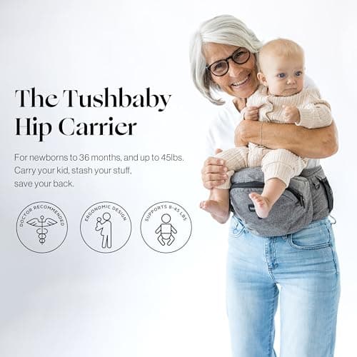 Tushbaby Baby Hip Carrier, Original Hip Seat Carrier for Newborn to Toddler — view 2
