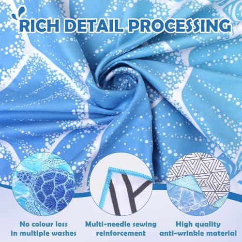 Anavasi 2 Pack Microfibre Beach Towels for Adults, 180 x 90 cm with Net Bag — view 3