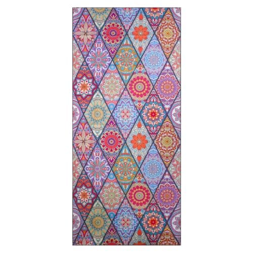 Vorvowry Microfibre Beach Towels for Adults Women Men Extra Large Lightweight Quick Dry Sand Free Travel Towel Double Sided Printing for Swim Sports with Mesh Bag 80×180cm Bohemia 1 Pack — view 3