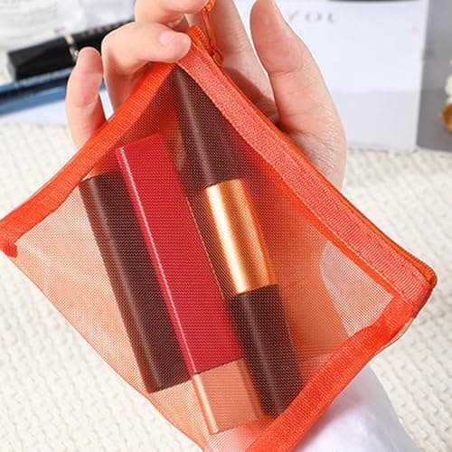 7 Pcs Small Make up Bag Set, 13cm x 10cm, Seven Colors — view 6