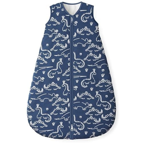 Yoofoss Baby Sleeping Bag 1.5 Tog - 0-6 Months Winter Sleeping Bag Baby 100% Organic Cotton Sleep Sack for Newbron Infant Toddler Warm Soft Dinosaur