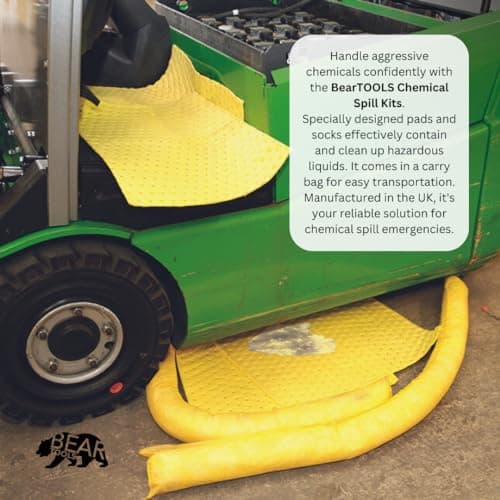 20L Spill Kits (Chemical) UK Manufactured, Yellow, Use for Spills Involving Aggressive Chemicals, Acids, Alkalis, For Indoor/Outdoor Use – On-the-go bag — view 5