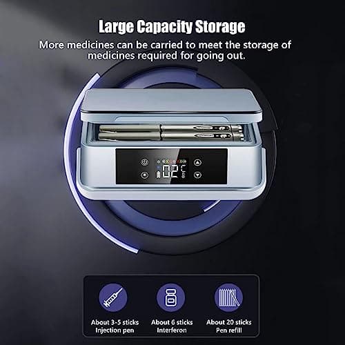 Mini Fridge Insulin Cooler Travel Case, USB Portable Medicine Refrigerator Box with Handle Keeping 2-8°C for Car Travel Home — view 2