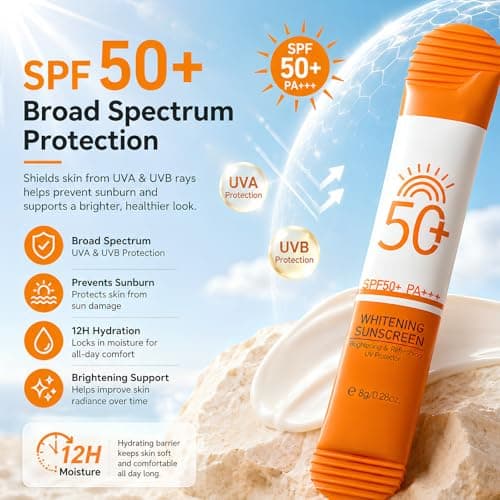 20PCS Sunscreen SPF 50+, Travel Size Sunscreen, Mini Sun Cream, Factor 50 Sun Cream for Face & Body, UV Protection for Daily Use, Lightweight, Non-Greasy, Water Resistant, No White Cast — view 2
