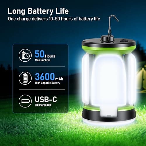 Blukar Camping Lights Rechargeable, 2000L Camping Lantern Lamp Essentials — view 5