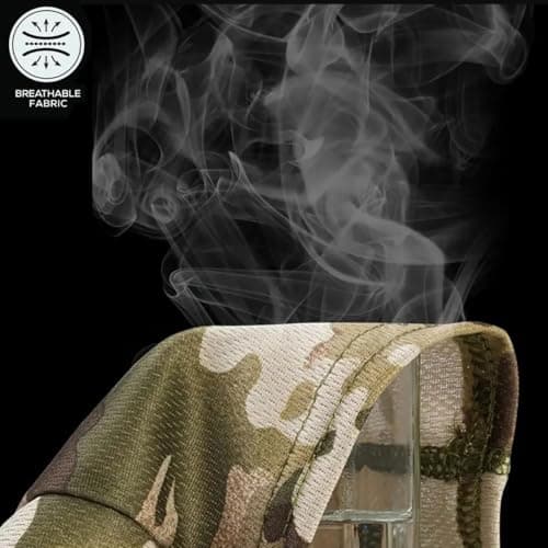 Camouflage Balaclava Mask Lightweight Breathable Camo Hood Snood Airsoft Military Army Hat Head Full Face Neck Cover Sheisty (UK, Alpha, S, L, Woodland Camouflage - Dark) — view 6